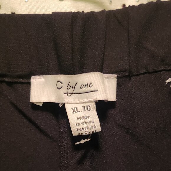 C by One XL Dress Pants – Black with Ribbon Belt - Picture 2 of 3